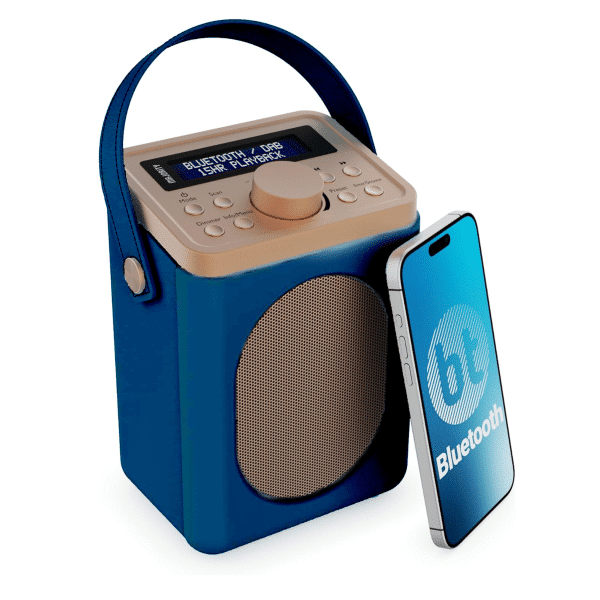 Majority Little Shelford | Portable Bluetooth Radio | Blue