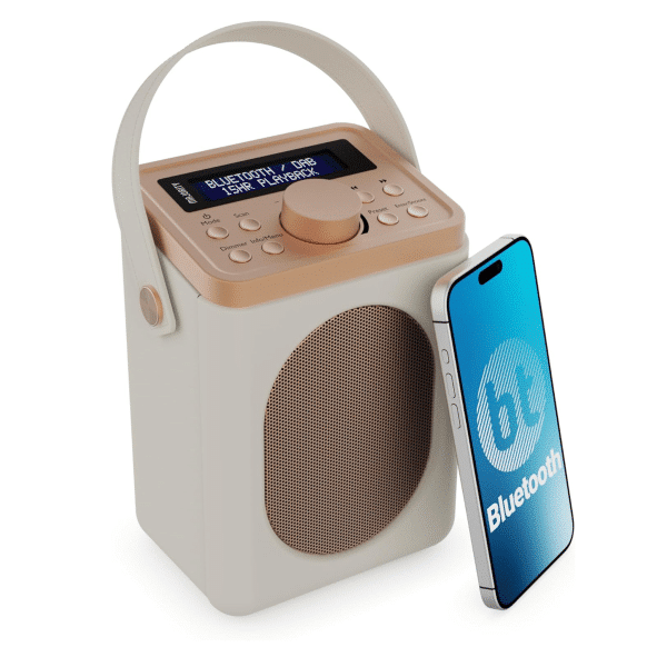 Majority Little Shelford | Portable Bluetooth Radio | Cream