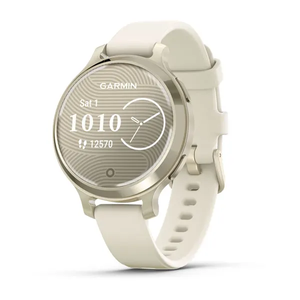 Garmin Lily 2 | 35mm | Cream Gold w/ Coconut Silicone Band