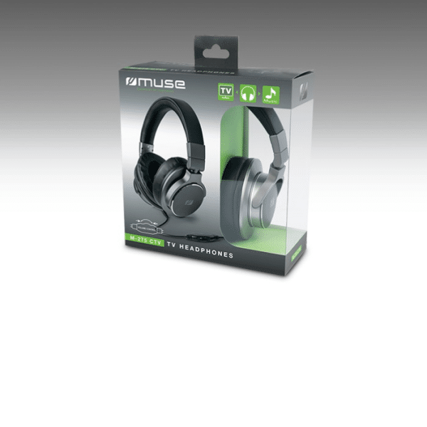 Muse Portable or Wires TV Headphones 6m cable BLK - Image 6