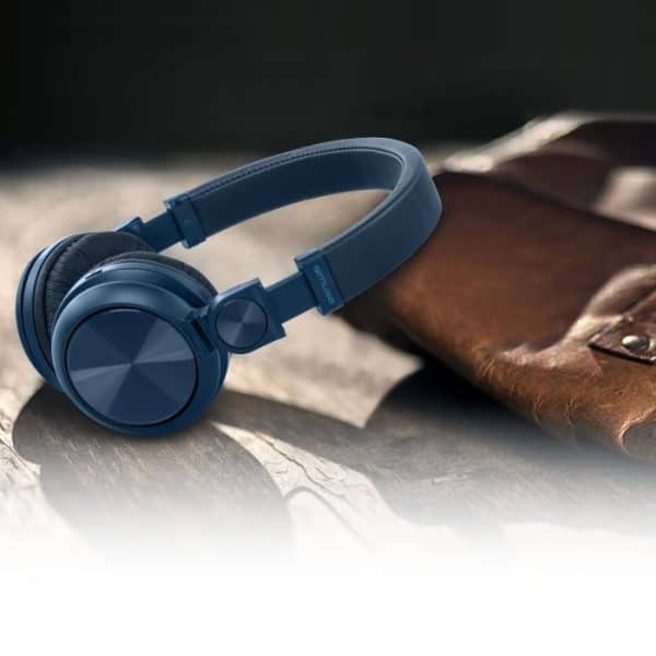Muse Wireless Bluetooth stereo Headphones - Blue - Image 4