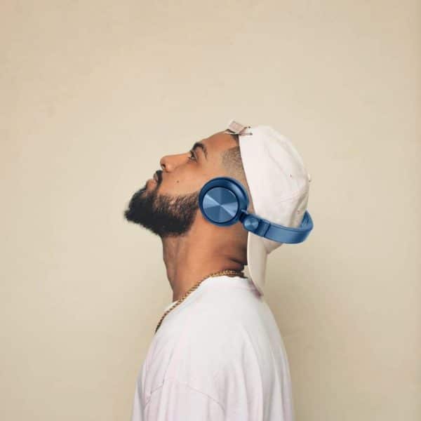 Muse Wireless Bluetooth stereo Headphones - Blue - Image 5