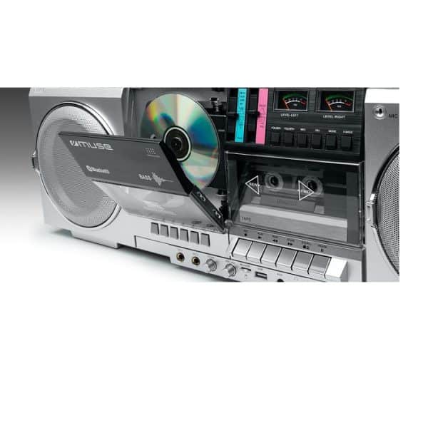 Ghetto blaster CD Player, 80w, Cassete recorder silver - Image 6