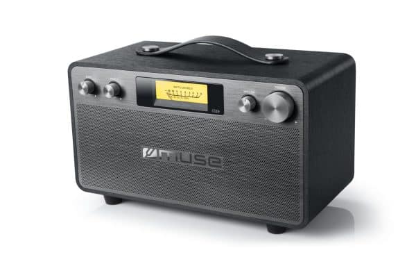 Muse Retro Bluetooth Speaker, NFC, VU Meter, 2 x 20W - Black