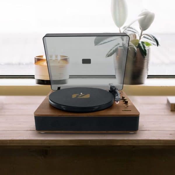 Muse Stereo Turntable, USB Port, 2x5W - Black/Wooden - Image 7