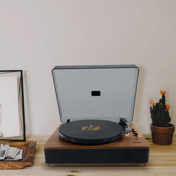 Muse Stereo Turntable, USB Port, 2x5W - Black/Wooden - Image 6
