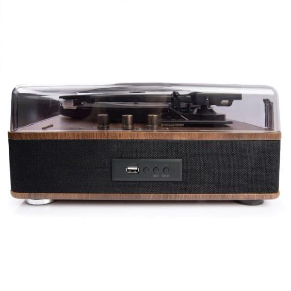 Muse Stereo Turntable, USB Port, 2x5W - Black/Wooden - Image 5