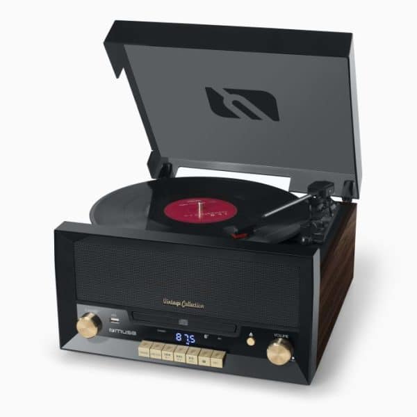 Muse Turntable Micro System, USB Port, 20W - Black